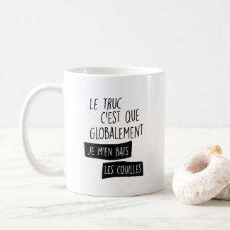Le truc c'est globalement je m'en fladdermöss kaffemugg