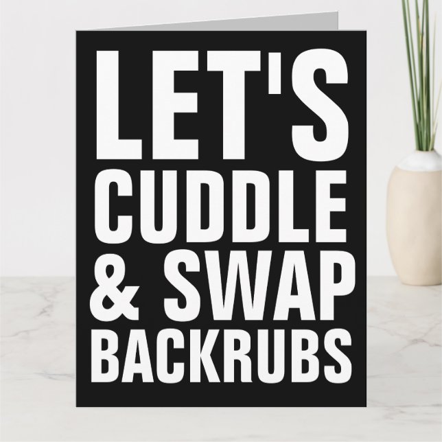 LE TS CUDDLE & SWAP BACKRUBS BIG FÖDELSEDAGSKORT KORT (Framsida)