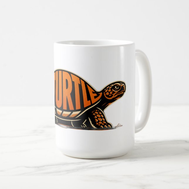 Le Turtle Sköldpadda Tröja Kaffemugg (Framsida höger)