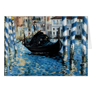 Le Tusen dollar Kanal à Venise - Edouard Manet Hälsningskort