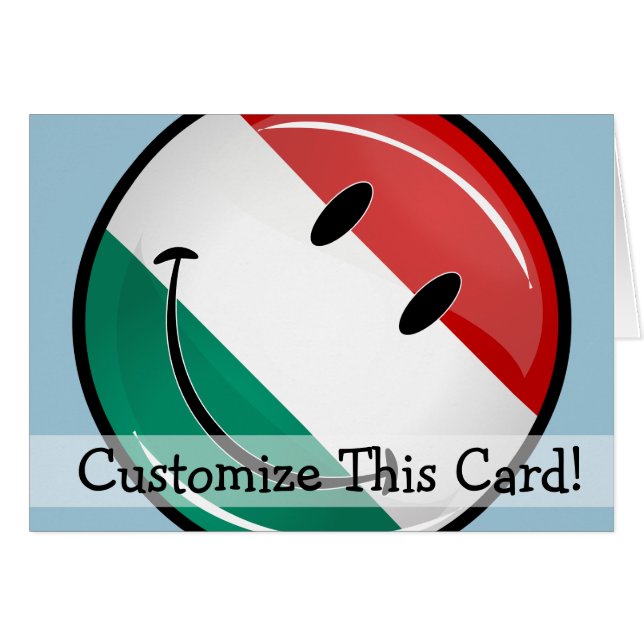 Le ungersk flagga hälsningskort (Framsidan Horizontal)