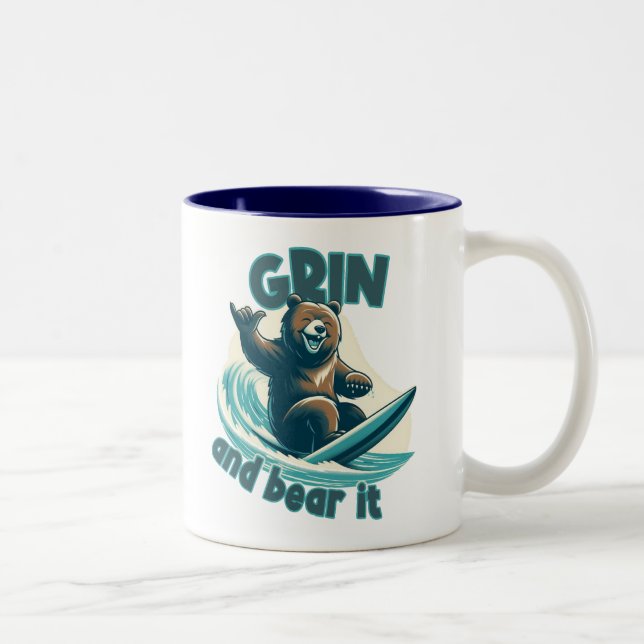 Le Utan Att Bry Sig Om Det Två-Tonad Mugg (Höger)