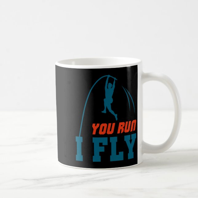 Le Vault Funny Levault Vaulting You Run I Fly  Kaffemugg (Höger)