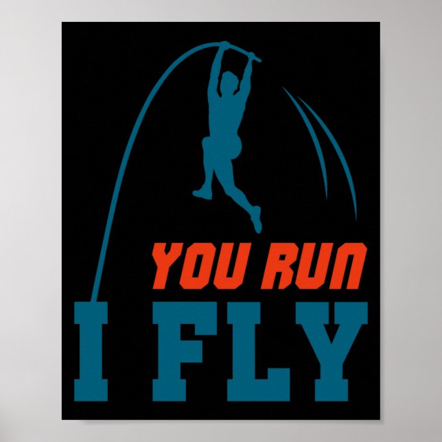 Le Vault Funny Levault Vaulting You Run I Fly  Poster (Framsidan)