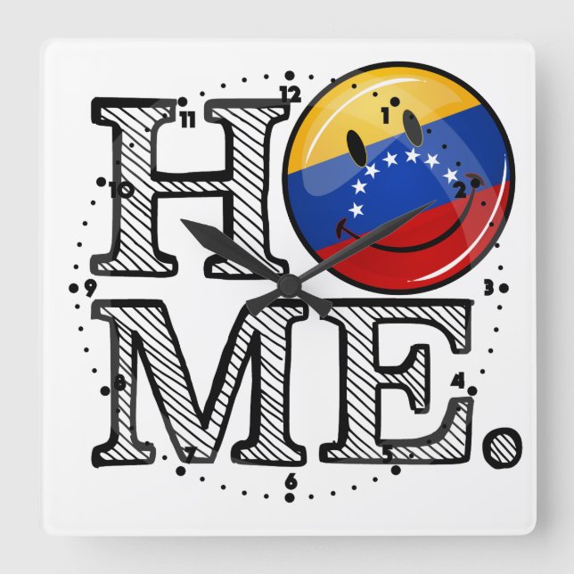 Le Venezualan flaggainflyttningsfest Fyrkantig Klocka (Framsida)