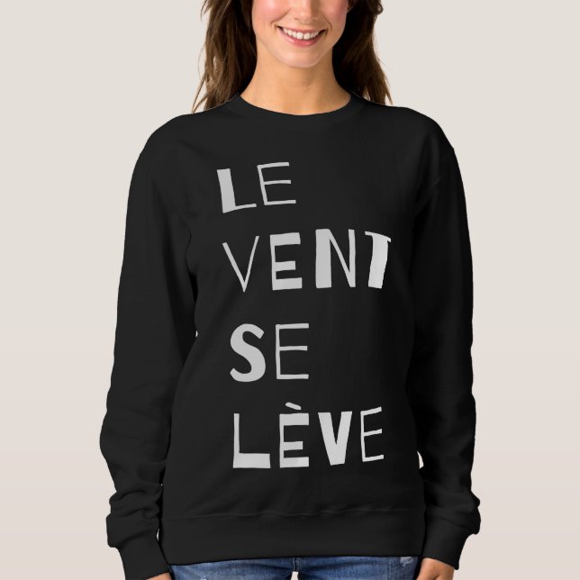 Le Vent Se Leve - White Hoodie T Shirt (Framsida)