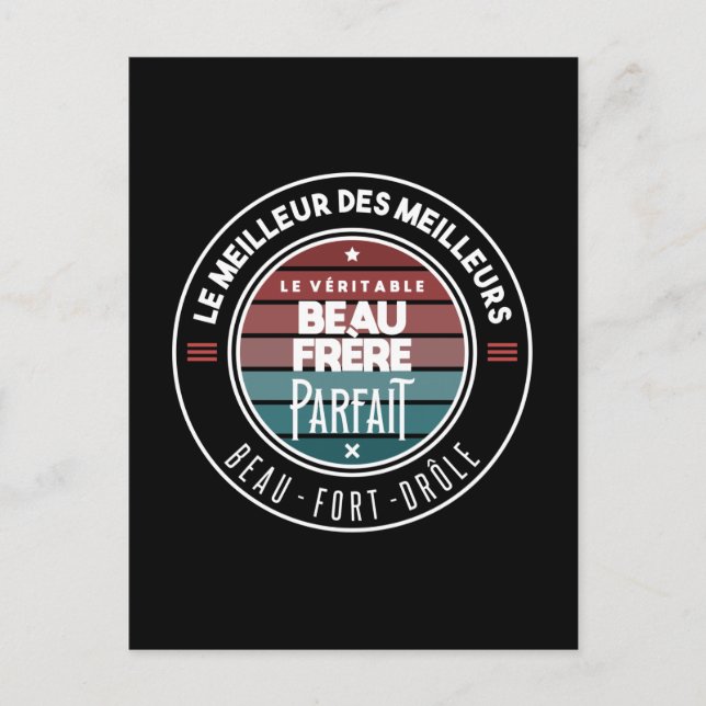 Le véritable beau frère parfait vykort (Framsida)