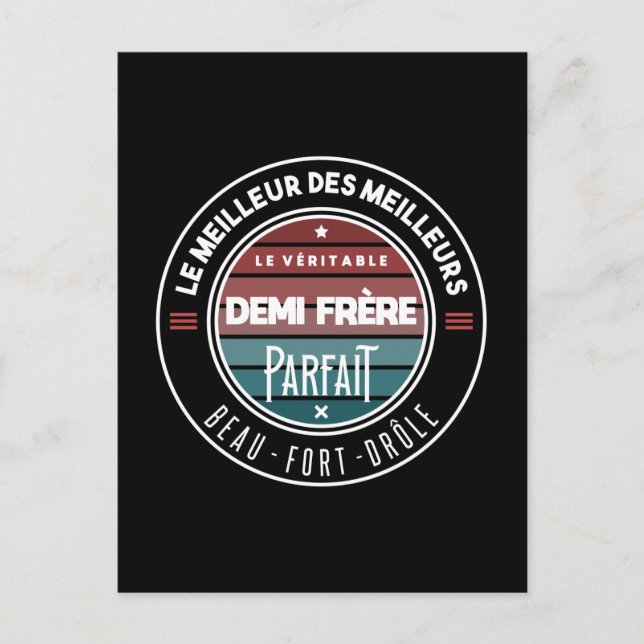 Le véritable demi frère parfait vykort (Framsida)