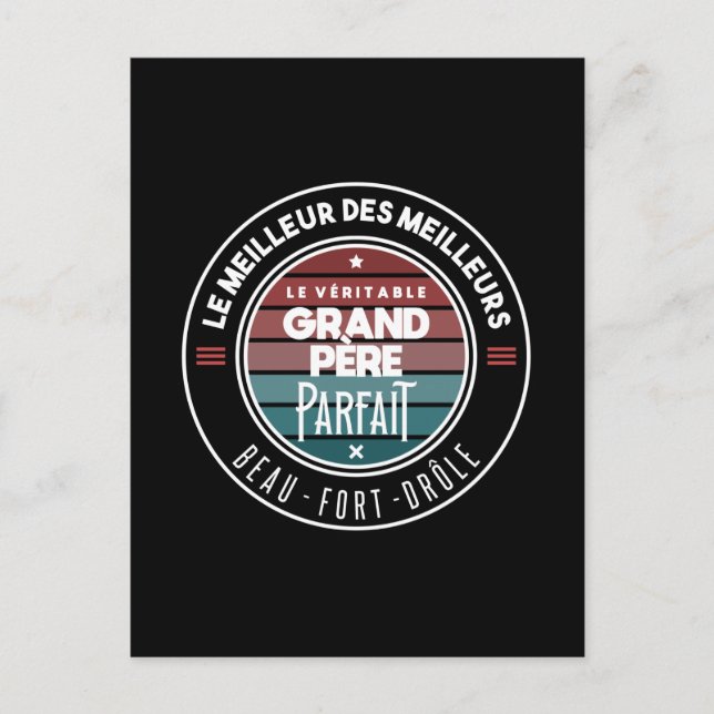 Le véritable grand père parfait vykort (Framsida)