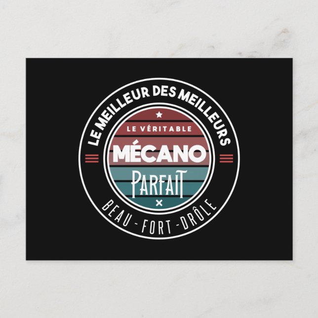 Le véritable mécano parfait vykort (Framsida)