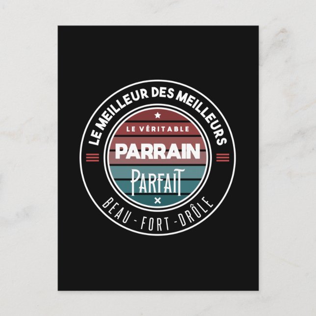Le véritable parrain parfait vykort (Framsida)