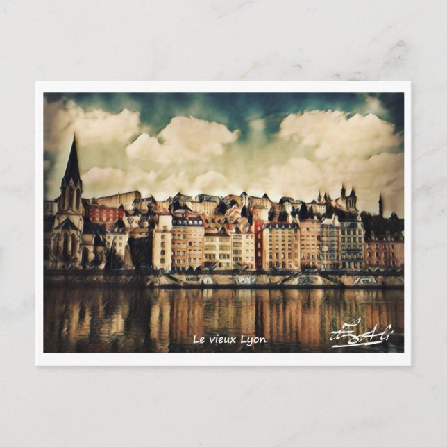 Le vieux Lyon  Vykort (Framsida)