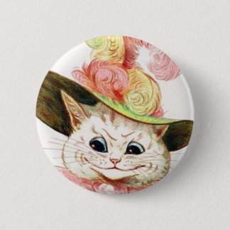 Le vitkatten med hatten knapp