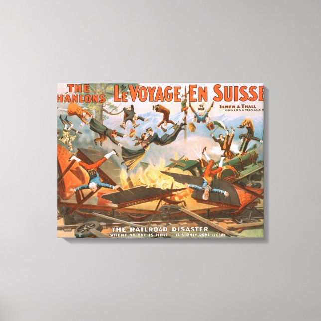 Le voyage en Suisse - järnvägskatastrofen Canvastryck (Framsida)
