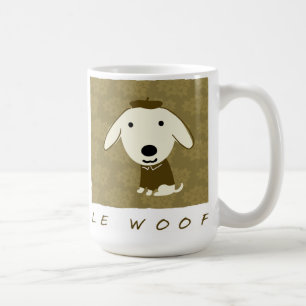Le Woof Cute Puppy Hund Kaffemugg
