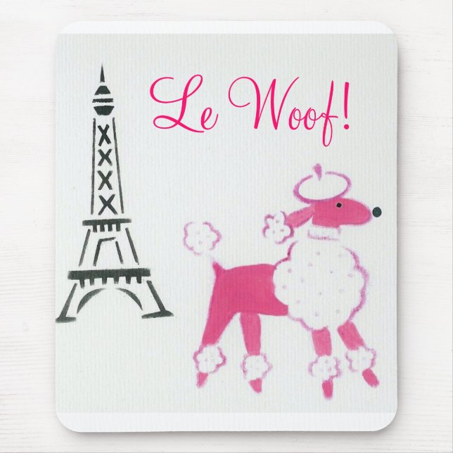 Le Woof! Rosa pudel i Paris Musmatta (Framsidan)