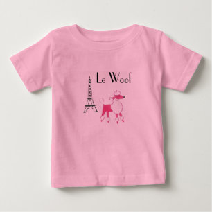 Le Woof Rosa pudel i Paris Tröja