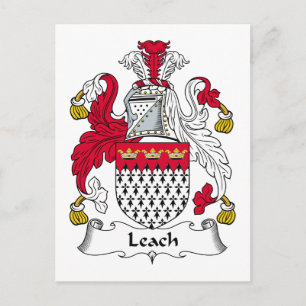 Leach Family Crest Vykort