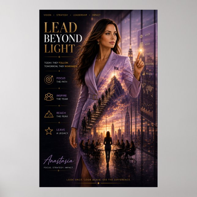 Lead Beyond Light – Executive Leadership Affisch (Framsidan)