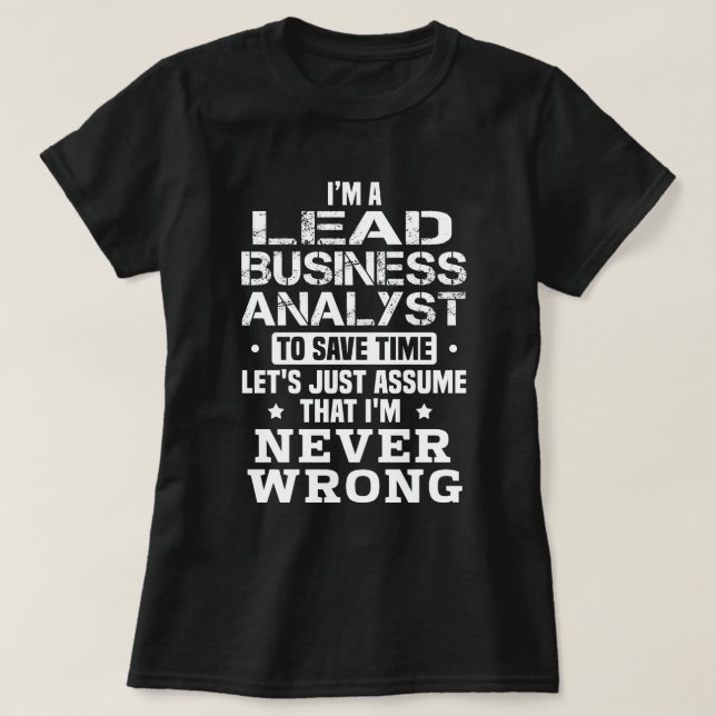 Lead Business Analyst T Shirt (Design framsida)