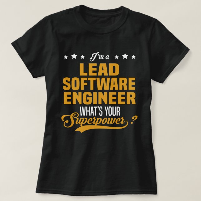 Lead Software Ingenjör T Shirt (Design framsida)