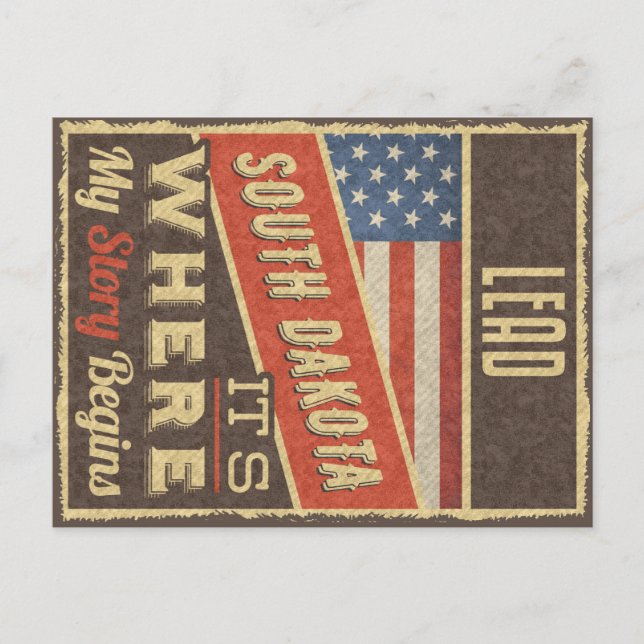 Lead South Dakota Vykort (Framsida)