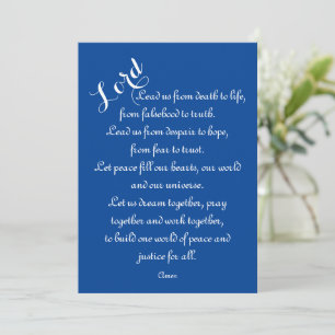 Lead US - World Peace Prayer-plattkort