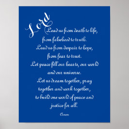 Lead US - World Peace Prayer Poster