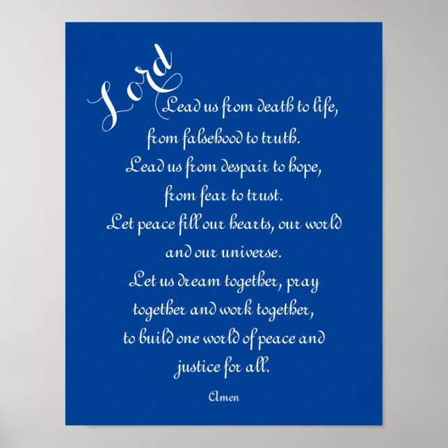 Lead US - World Peace Prayer Poster (Framsidan)