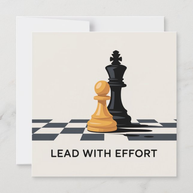 Lead With Effort Magnetisk Inbjudningskort (Framsida)