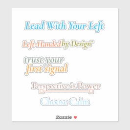 Lead With Your Left Sticker Sheet Klistermärken