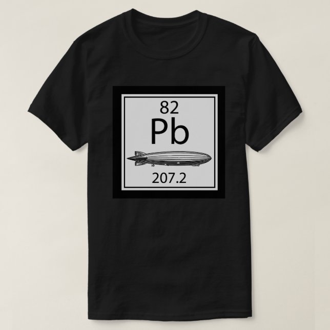 Lead Zeppelin Periodic Table Atomic Number Led T Shirt (Design framsida)
