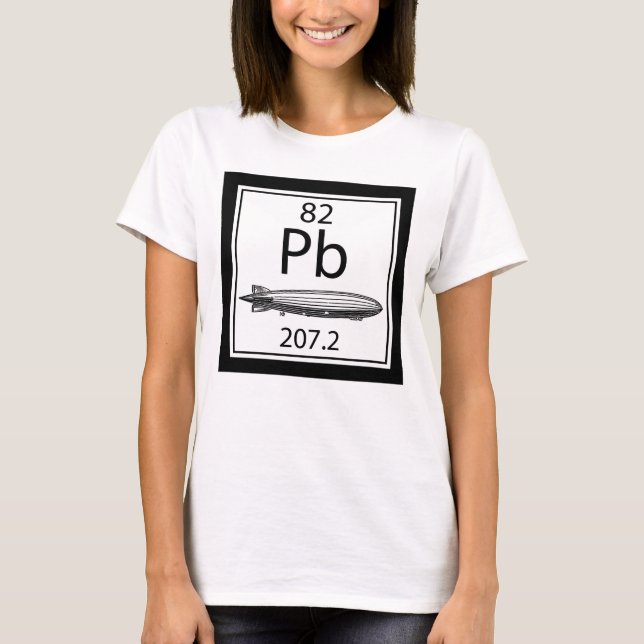 Lead Zeppelin Periodiska Systemet Atomnummer Led T Shirt (Framsida)