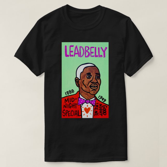 Leadbelly Blues Folk Art Classic T-Shirt (Design framsida)