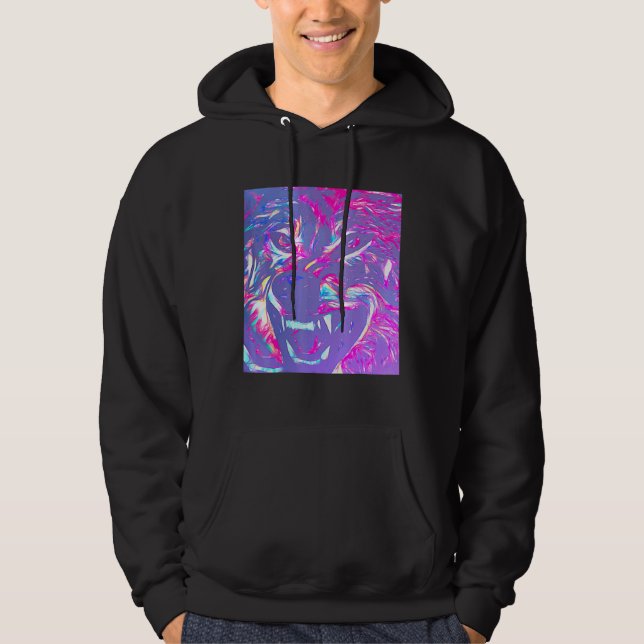 Leader-Varg för Alfa Ansikte Arg Hoodie (Framsida)
