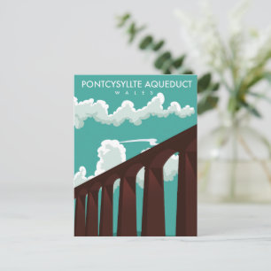 Leaderfoot Viaduct Skottland reseskylt vykort