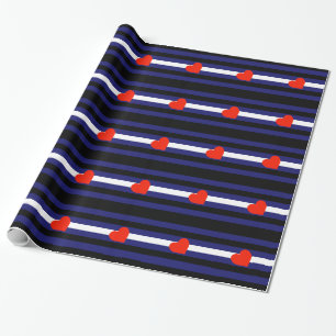 LEADERS PRIDE STRIPED HEART VÅGRÄT - 2014 PRID PRESENTPAPPER