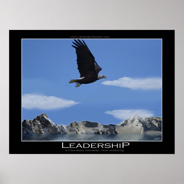 LEADERSHIP ~ Eagle Mindre Motiverande Poster (Framsidan)