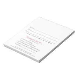 Leads Bokning & Rekrytering Ritad Slip Pink Zebra Anteckningsblock