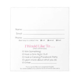 Leads Bokning & Rekrytering Ritad Slip Pink Zebra Anteckningsblock