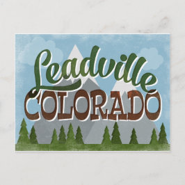 Leadville Colorado Roligt Retro Snowy Mountains Vykort