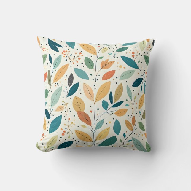 Leaf and Dots cushion Kudde (Framsida)