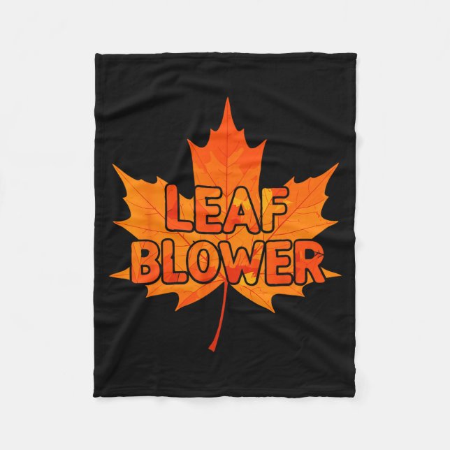 Leaf Blower Autumn Funny Halloween Matching Couple Fleecefilt (Framsidan)