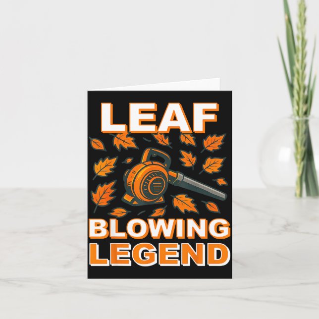 Leaf Blower Shirt Men Funny Lawn Care Leaf Blowing Kort (Framsida)