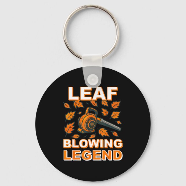 Leaf Blower Shirt Men Funny Lawn Care Leaf Blowing Nyckelring (Framsida)