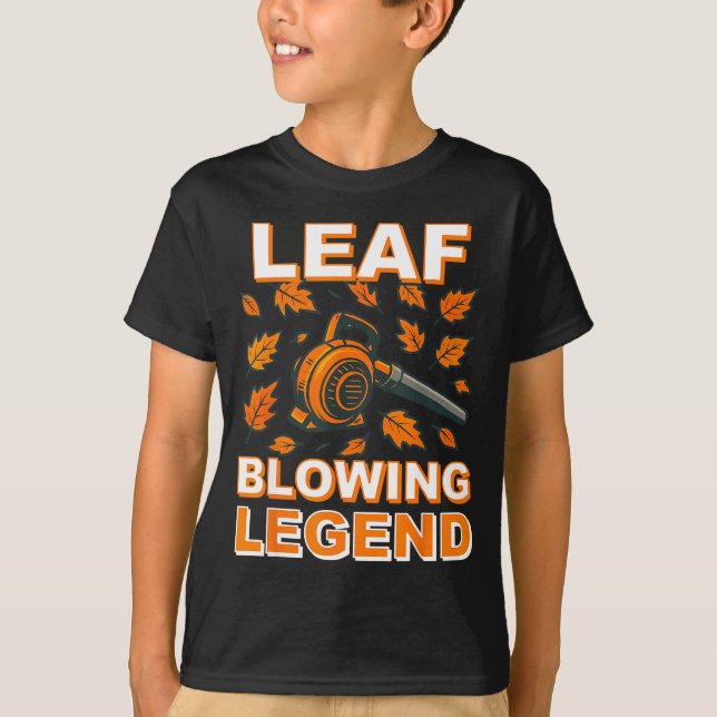 Leaf Blower Shirt Men Funny Lawn Care Leaf Blowing T Shirt (Framsida)