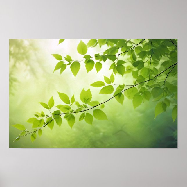 Leaf Close-up Calm Tranquil Nature Season Poster (Framsidan)