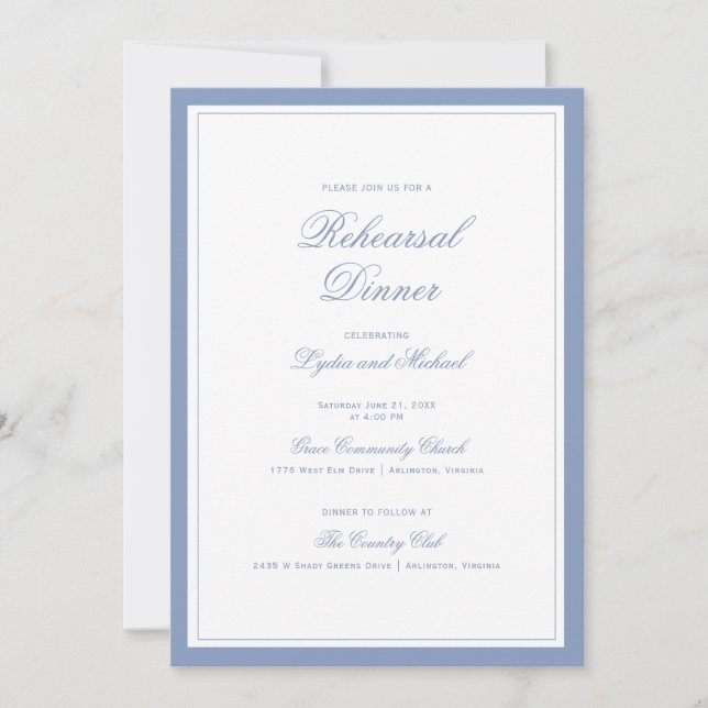 Leaf Crest Monogram | Veckad Rehearsal Dinner Inbjudningar (Framsida)