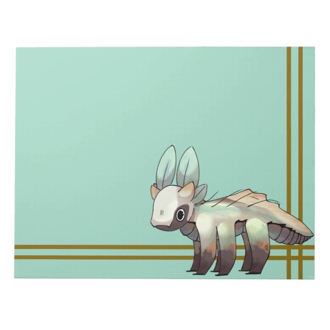 Leaf Dragon pixel art Anteckningsblock (Framsida)