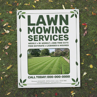 Leaf & Lawn Mowing Services Flygblad